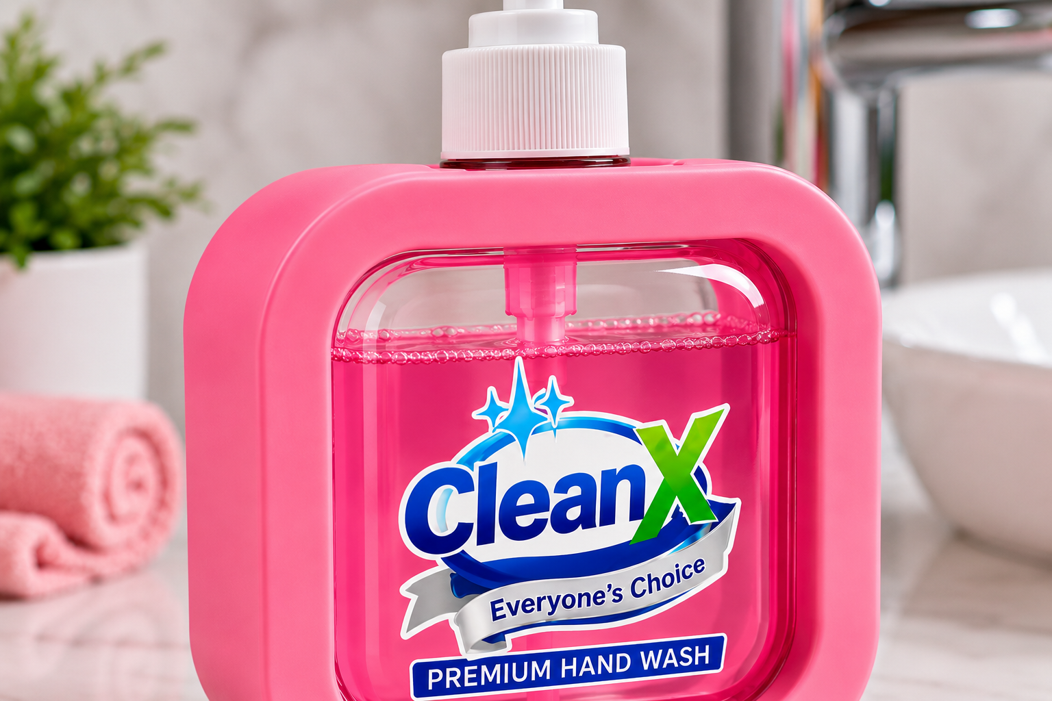 CleanX Premium Hand Wash – Pink Blossom (250ml)