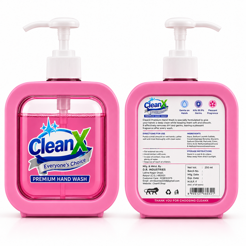 CleanX Premium Hand Wash – Pink Blossom (250ml)