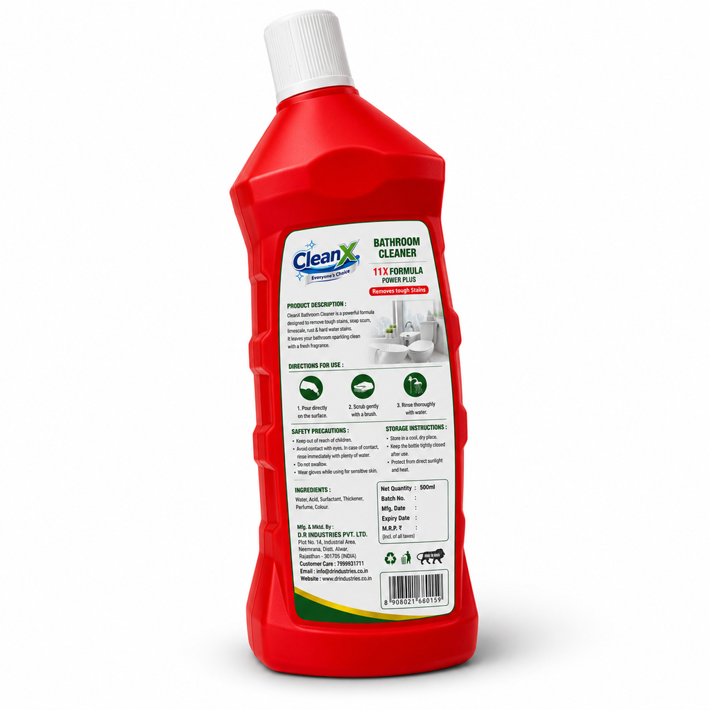 CleanX Bathroom Cleaner | Removes Tough Stains | Fresh Fragrance | 500ml