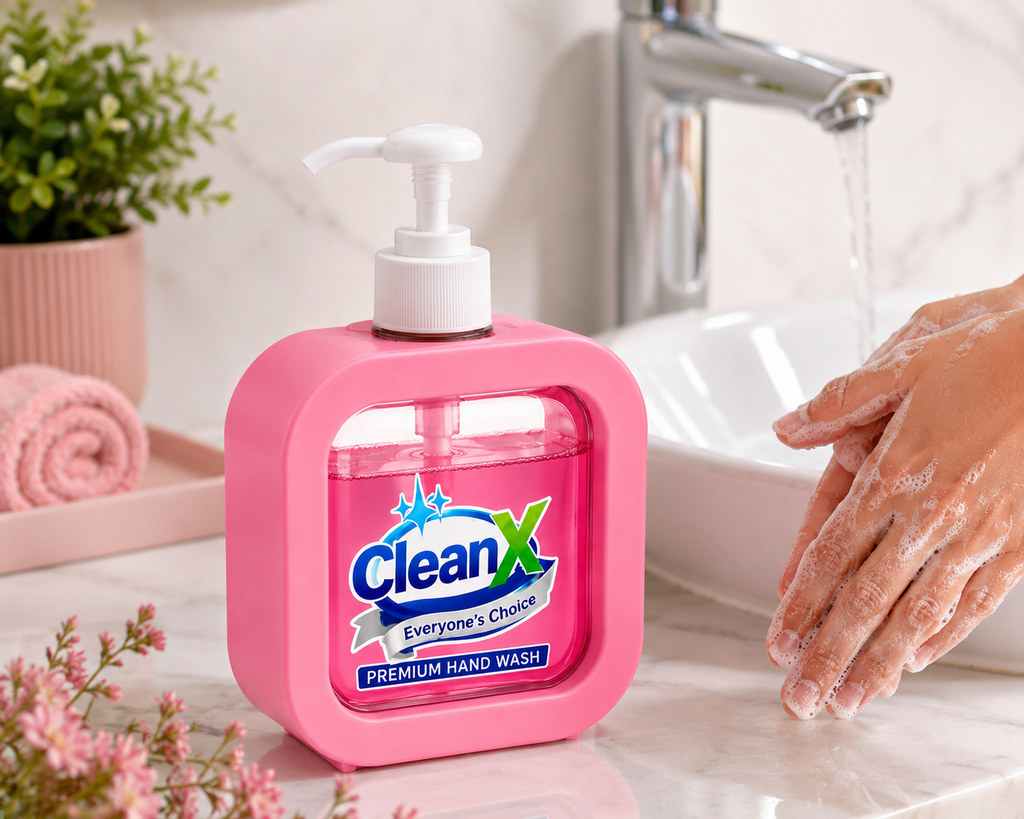 CleanX Premium Hand Wash – Pink Blossom (250ml)