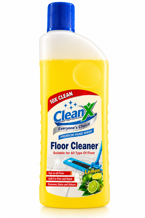 CleanX Floor Cleaner Liquid – Lemon Fragrance | Removes Stains & Odours | Safe for Home | 500ml