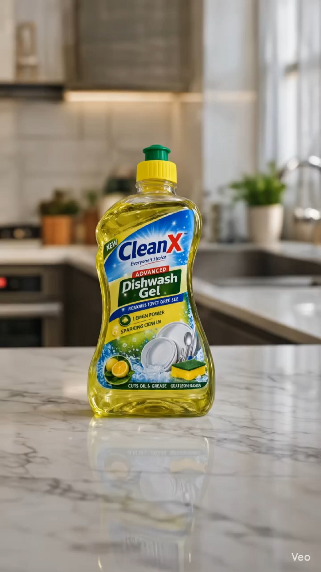 CleanX Advanced Dishwash Gel | Lemon Fresh | Tough on Grease | 500ml